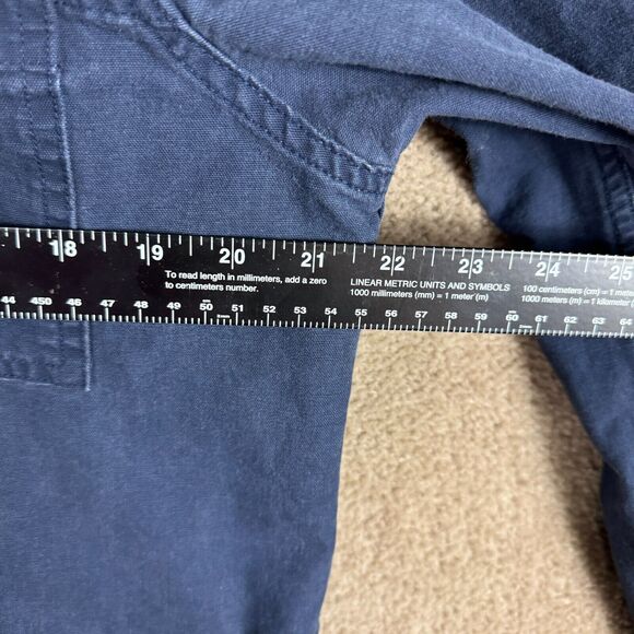 Abercrombie & Fitch Jacket Mens Size Large Navy Button Front with Hood Military - Picture 6 of 10